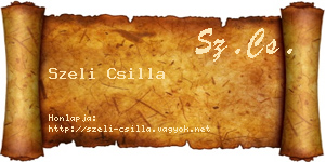 Szeli Csilla névjegykártya